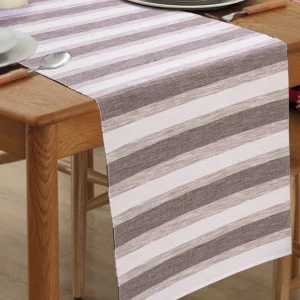 Shades of Brown Stripped Table Runner (123*36 CM)