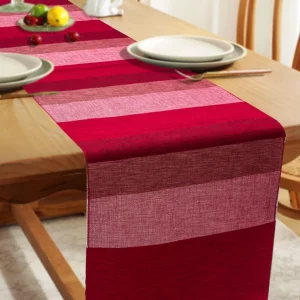 Ethnic Red Stripped Table Runner (121*36 CM)