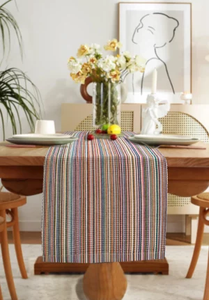 Multicolor Stripped Table Runner (179*37 CM)