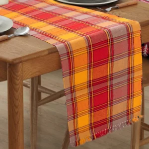 Multicolored Plaid Checked Table Runner (174 * 34 CM)