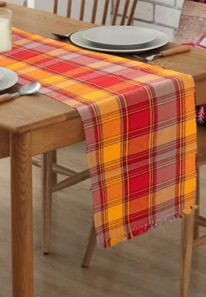 Multicolored Plaid Checked Table Runner (174 * 34 CM)