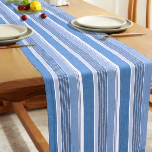 Elegant Blue Stripped Table Runner (177 * 41CM)